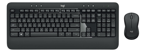 Kit de teclado y mouse inalámbrico Logitech MK540 Español de color negro