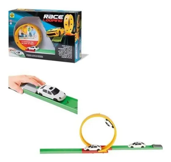 Pista De Corrida C/ Looping 360º Infantil Carrinho Brinquedo