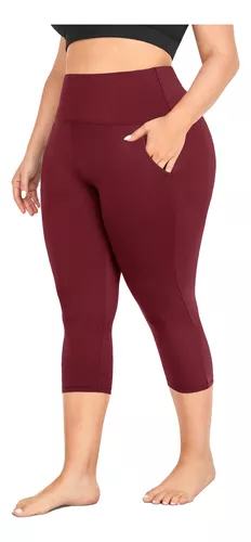 Morefeel Leggings Capri De Talla Grande Para Mujer Con Bolsi