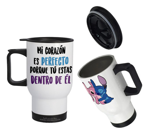 Mug Vaso Termico Viajero Para Carro Regalo Amigo Pareja 08