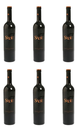 Botella De Vino Tinto Cabernet Sauvignon Sade 750 Cc Pack X6