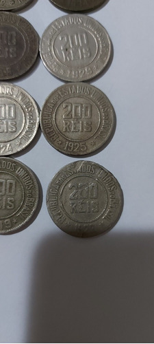Vendo Lote De Moedas De 200 Réis. Brinde Duas Moedas 100 Rei