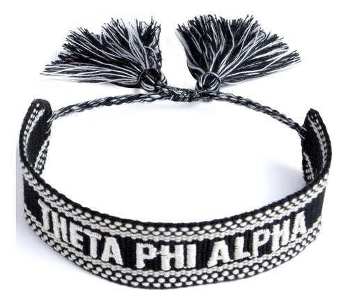 Sorority Shop Theta Phi Alpha Bracelet  Brazalete Tejido, B