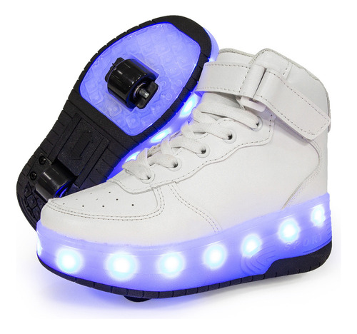 Zapatos Luminosos De Doble Ala, Polea Led De Ala Única