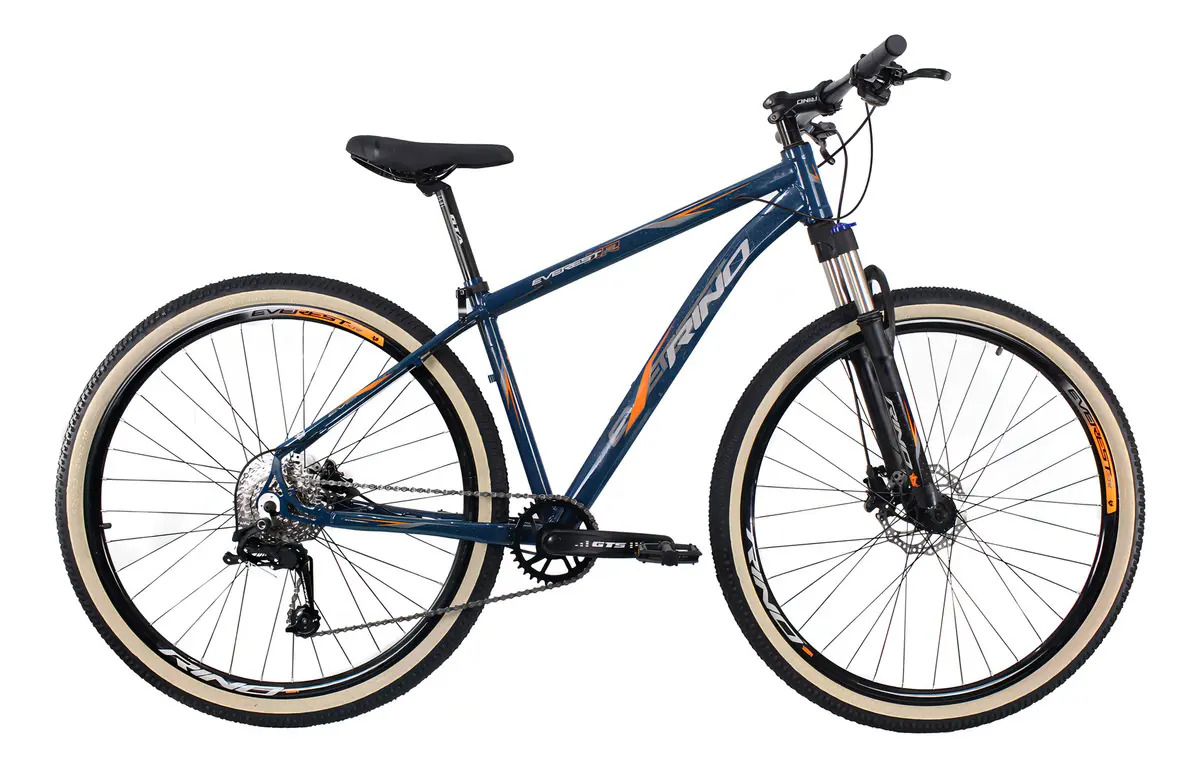 Bike Coroa Unica - Rino Everest Xr 1x9 - Hdiraulico - Trava Cor