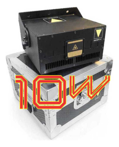 Raio Laser Rgb 10w - Dmx Ilda- 25kpps - Com Case - Laser 10w