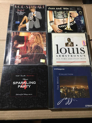 Lote De 6 Cds De Jazz. Stewart/armstrons/krall/jazz Covers