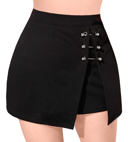 Falda Short Mujer Broches De Acero Roscados