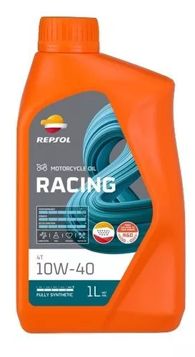 Aceite de motor 4T 10W40 Repsol Moto Racing 100% síntesis 4L