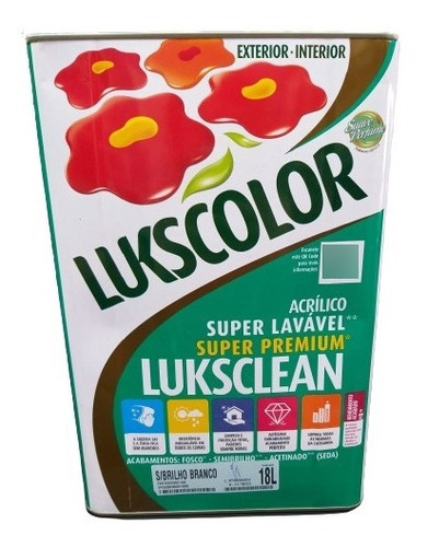 Tinta Lukscolor 16,2l Super Lavavel Fosco Areia 