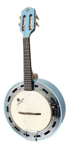 Banjo Marques Pintado Azul Aro Cromado Passivo Baj-88blel