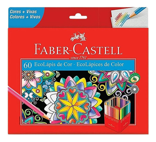 Lápices De Colores Faber Castell Ecolápiz Largos X 60