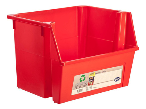 Wenco Contenedor Reciclaje 45 Litros Rojo