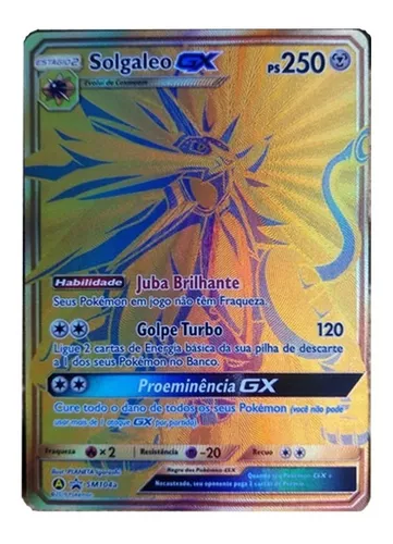 Pokemon cartas douradas oficiais