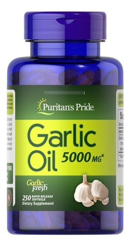  Aceite De Ajo - Puritans Garlic Oil - 5000 Mg 250 Sofgels 