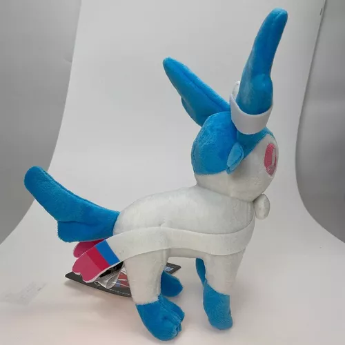 Sylveon Shiny Pelúcia Pokémo Center Eevee Evolução 23cm