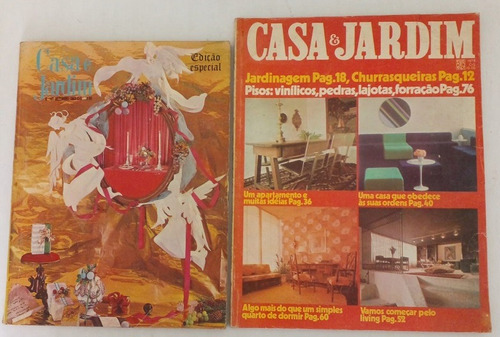 Kit 2 Revistas Casa E Jardim - Anos 60 / 70