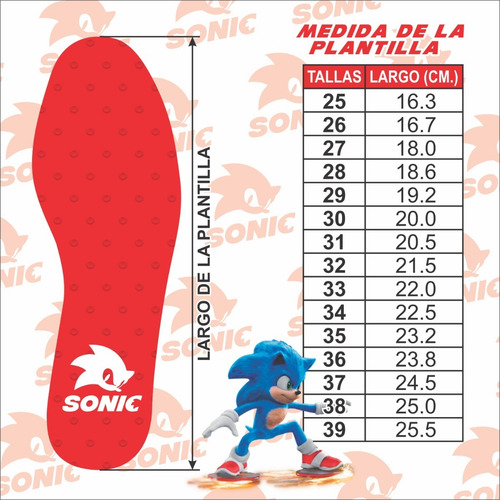 Zapatillas Sonic Rojo