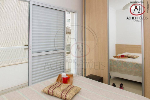 Apartamento Com 2 Dormitórios, 1 Suite E 1 Vaga Coletiva Suficiente À Venda, 68 M² Por R$ 535.000 - José Menino - Santos/sp - Ap10116