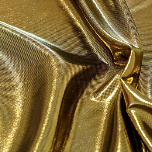 Tecido Lame Com Brilho Metalizado Dourado Liso 1,50 Metros