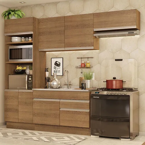 comprar Mueble De Cocina Integral Madesa Glamy 270cm Marrón