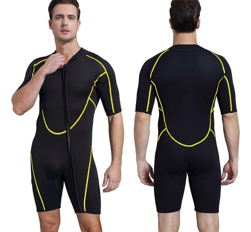 Traje De Baño Corto De Una Sola Pieza Para Hombre De 3 Mm, C