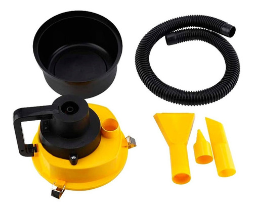 Imagen 7 de 12 de Aspiradora Para Auto Inflador Tambor 12v 90w 2 En 1 Potente Color Amarillo