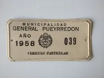 Comprar Patente Vehiculo Particular  Antigua 1958