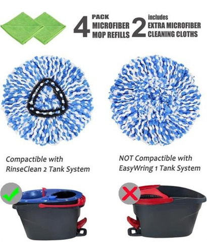 Kit De Paño De Microfibra Para Fregona
