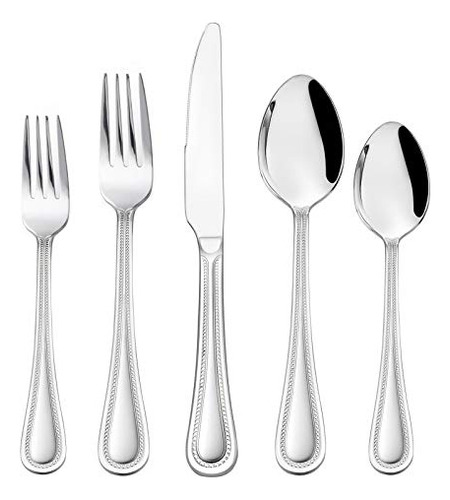 Juego De Cubiertos De 65 Piezas Con Utensilios Para Servir,