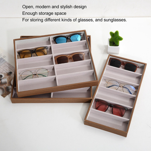 Estuche Expositor Para Gafas De Sol Con Vetas De Madera De P