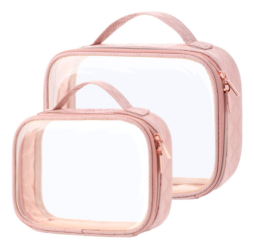 Packism Bolsas De Maquillaje Transparentes, Paquete De 2 Bol