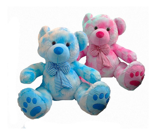 Oso Jaspeado 90 Cm Rosa Y Celeste Ploppy 370512