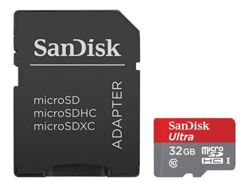 Memoria Sandisk Micro Sdhc Ultra 32gb Cadap Clase  Zonatecno