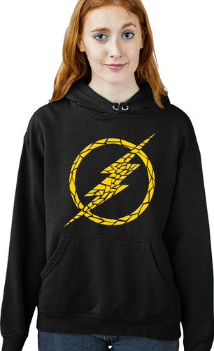 Sudadera De Unisex Cuello Redondo De Logo De Flash Vidrio 