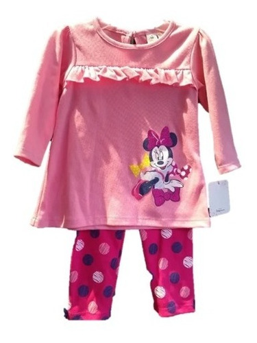 Conjunto Bebé Disney Pantalon Y Blusón Minnie 12 M