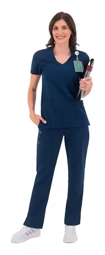 Pantalón deportivo de uniforme médico Muoy para mujer - Azul marino · FIGS