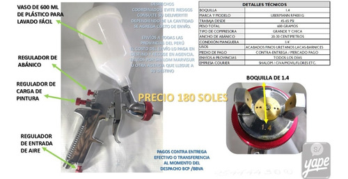 Pistola Para Pintar Uretano Envios A Provincias Yapeamos