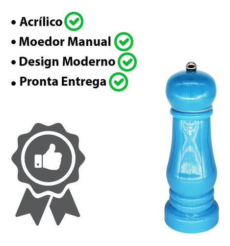 Imagem 2 de 7 de Kit 2 Moedor Triturador Tempero Sal Pimenta Grãos Requintado