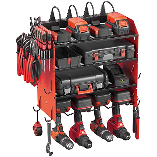 Modular 4 Layer Movable Tool Organizer With Charging St...
