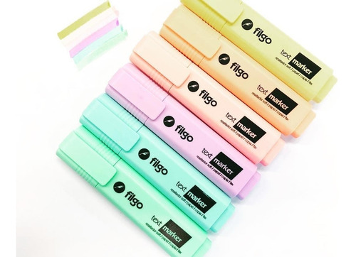 Resaltador Filgo Text Marker Pastel Pack X 6 Colores Surtido
