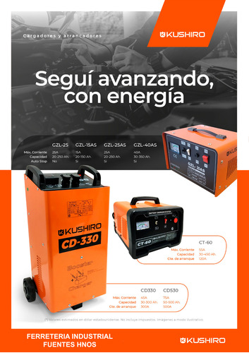 Cargador De Baterias 25a Autostop Kushiro Gzl-25as