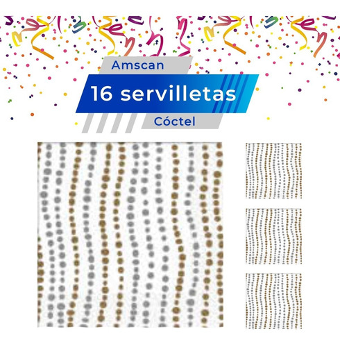 Servilletas De Papel Decoradas Cóctel Varios Modelos 16 Pzas