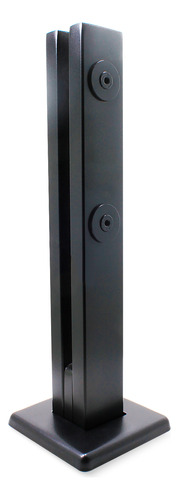 Kit 28 Colunas Torre Inox 30 Cm 2 Furos Preto Guarda Corpo
