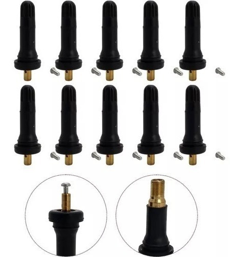 10 Bico Válvulas De Sensor Tpms De Roda Gm Onix, Prisma Pneu