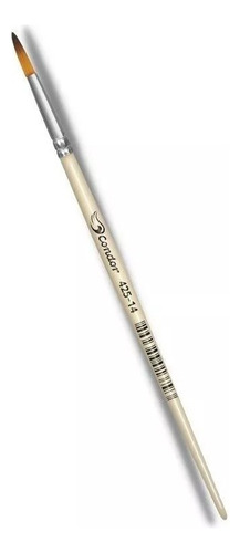 Pincel Condor 425-14 Redondo Sintético Cabo Curto Cor Das Cerdas Marrom