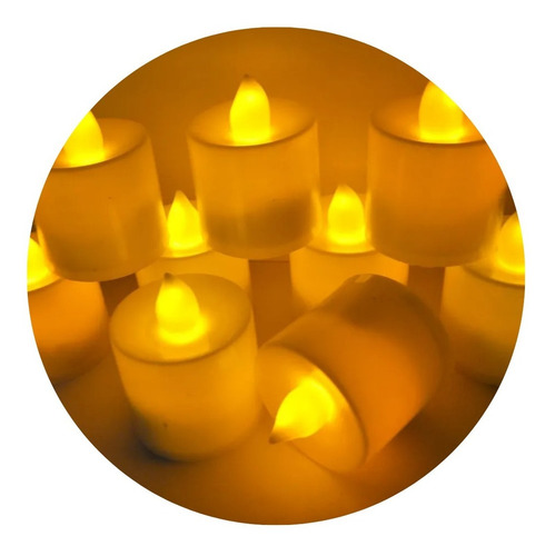 Imagen 1 de 10 de Velas Led Calida X 6 Vela Decoracion Luminosa Cotillon