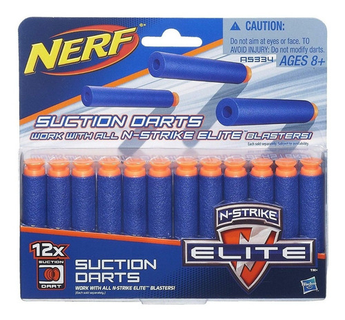 Nerf Elite Blister Dardos X 12 Con Sopapa Cod A5334