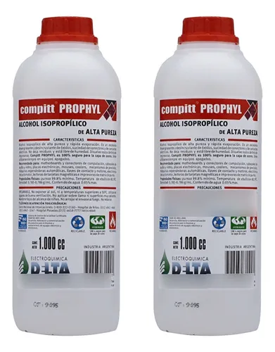 comprar Alcohol Isopropilico Delta 1 Litro Alta Pureza X2 Unidades