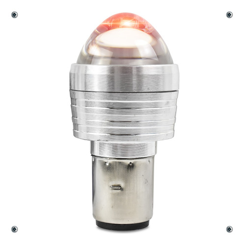 Foco Led Lupa H6 2 Polos Alta Baja Estrobo Bicolor Moto
